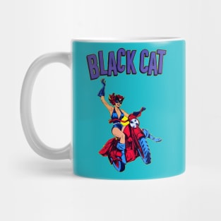 Black c - Retro Comic Poster Art Mug